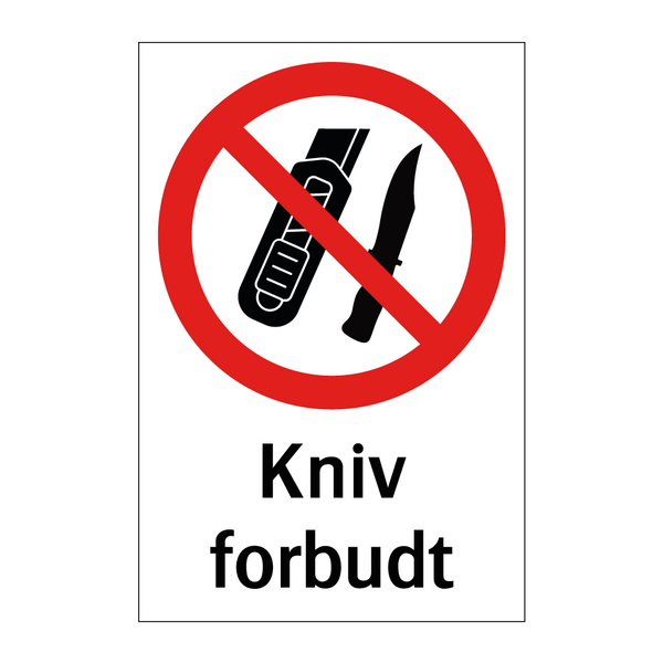 Kniv forbudt