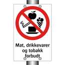 Mat drikkevarer og tobakk forbudt