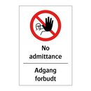 No admittance adgang forbudt