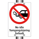 No idle Tomgangskjøring forbudt