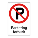 Parkering forbudt (p-symbol)