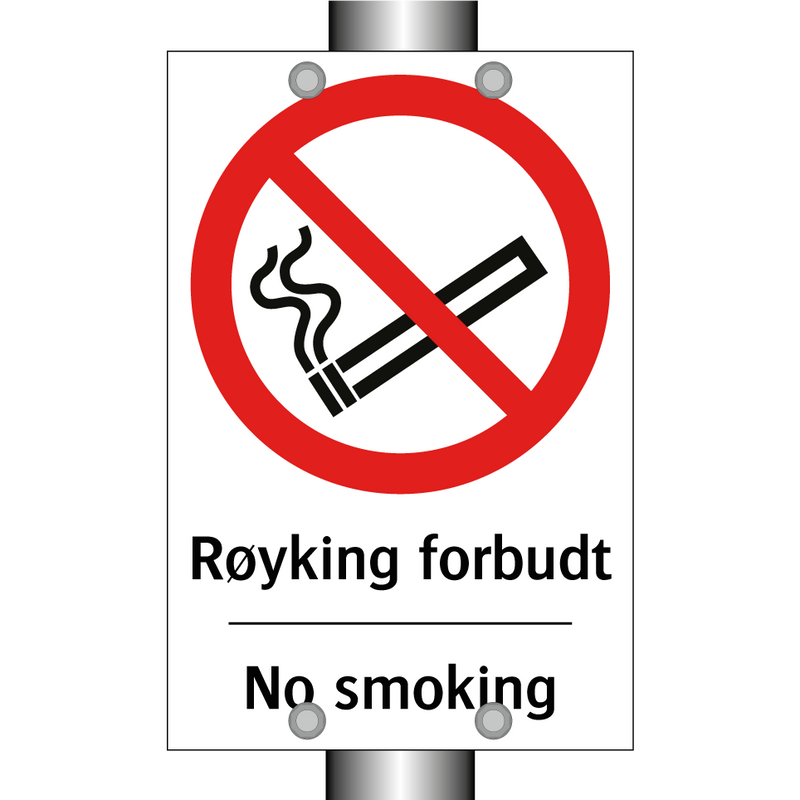 Røyking forbudt no smoking & Røyking forbudt no smoking & Røyking forbudt no smoking