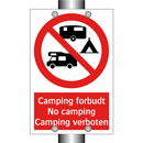 Camping forbudt No camping Camping verboten