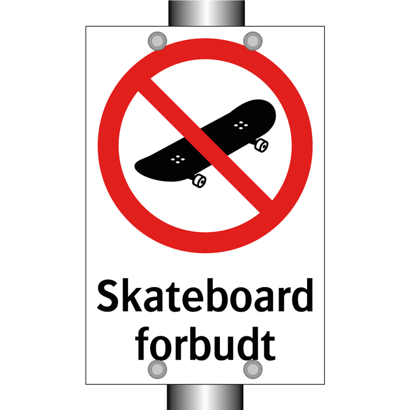 Skateboard forbudt