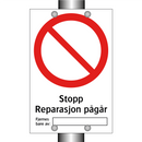 Stopp reparasjon pågår fjernes bare av