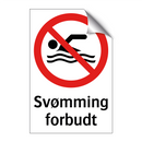 Svømming forbudt