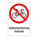Sykkelparkering forbudt
