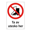 Ta av utesko her