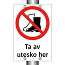 Ta av utesko her
