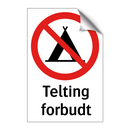 Telting forbudt