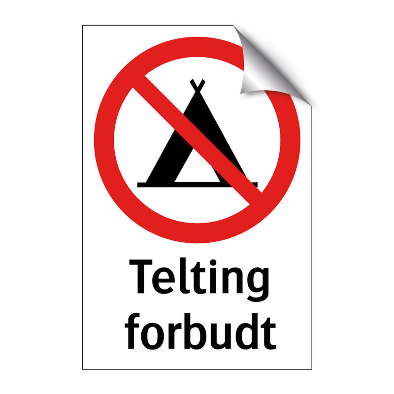 Telting forbudt & Telting forbudt & Telting forbudt & Telting forbudt & Telting forbudt