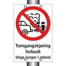 Tomgangskjøring forbudt unge lunger i arbeid