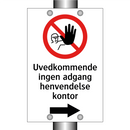 Uvedkommende ingen adgang henvendelse kontor - høyre