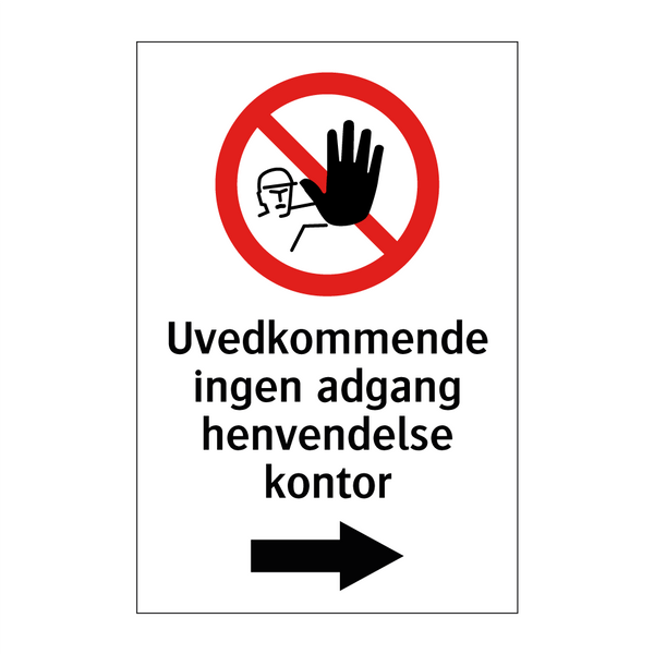 Uvedkommende ingen adgang henvendelse kontor - høyre