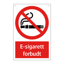 E-sigarett forbudt
