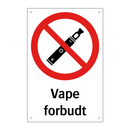 Vape forbudt