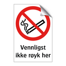 Vennligst ikke røyk her