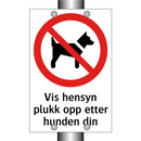 Vis hensyn plukk opp etter hunden din