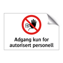 Adgang kun for autorisert personell