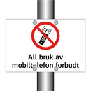 All bruk av mobiltelefon forbudt