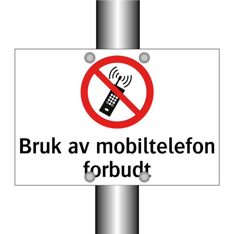 Bruk av mobiltelefon forbudt