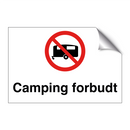 Camping forbudt campingvogn