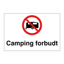 Camping forbudt campingvogn