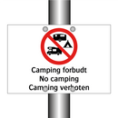 Camping forbudt No camping Camping verboten
