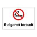 E-sigarett forbudt