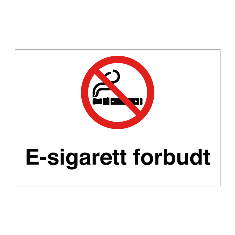 E-sigarett forbudt
