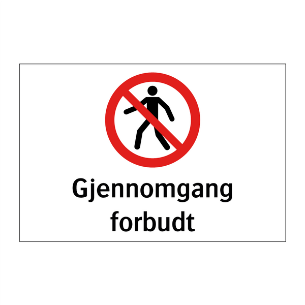 Gjennomgang forbudt