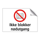 Ikke blokker nødutgang