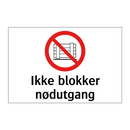 Ikke blokker nødutgang