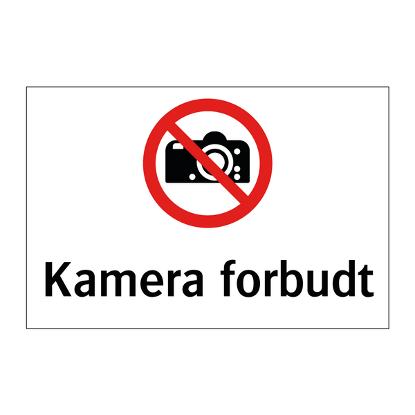 Kamera forbudt