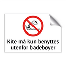 Kite må kun benyttes utenfor badebøyer