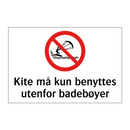 Kite må kun benyttes utenfor badebøyer