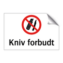 Kniv forbudt