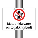 Mat drikkevarer og tobakk forbudt