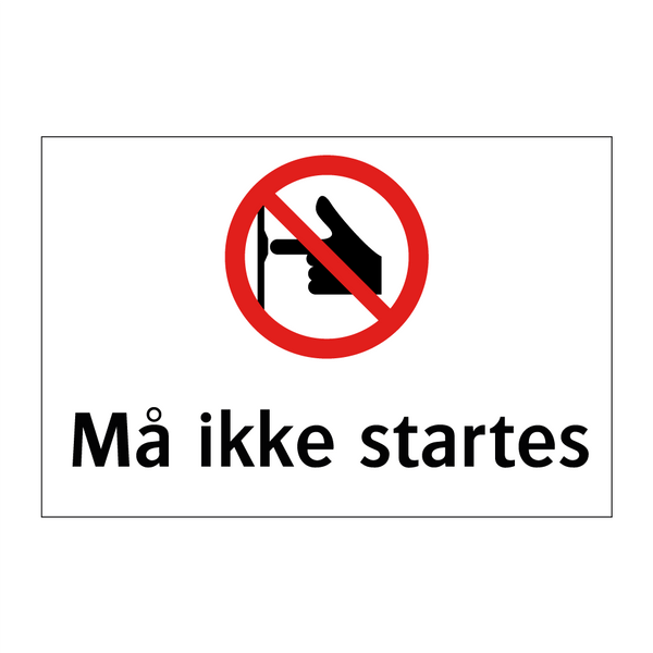 Må ikke startes & Må ikke startes & Må ikke startes & Må ikke startes & Må ikke startes