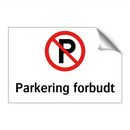 Parkering forbudt (p-symbol)