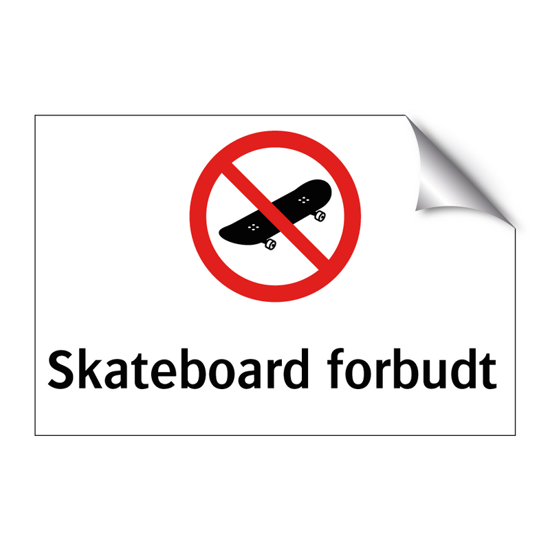 Skateboard forbudt