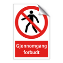 Gjennomgang forbudt
