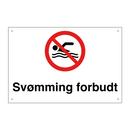 Svømming forbudt