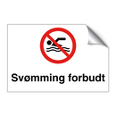 Svømming forbudt