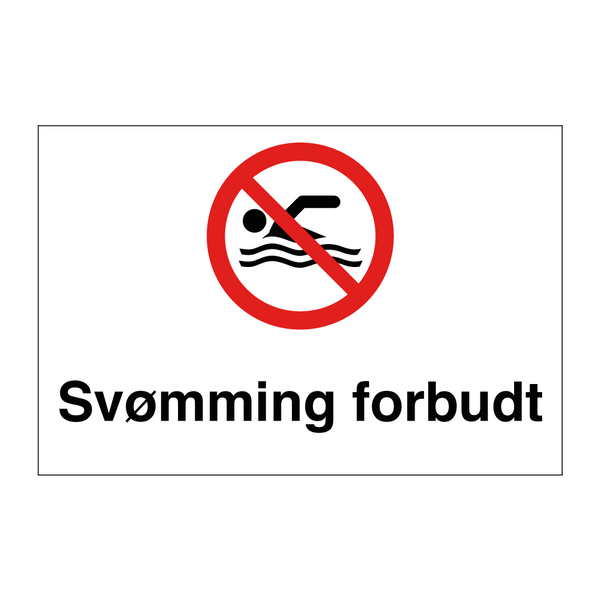 Svømming forbudt