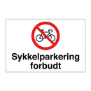 Sykkelparkering forbudt