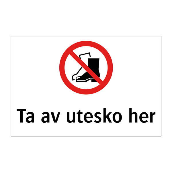 Ta av utesko her
