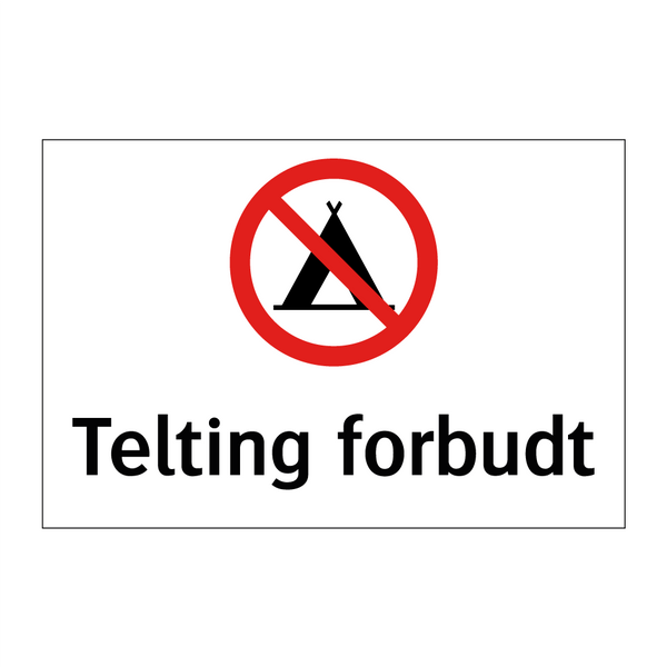 Telting forbudt