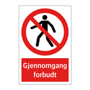 Gjennomgang forbudt