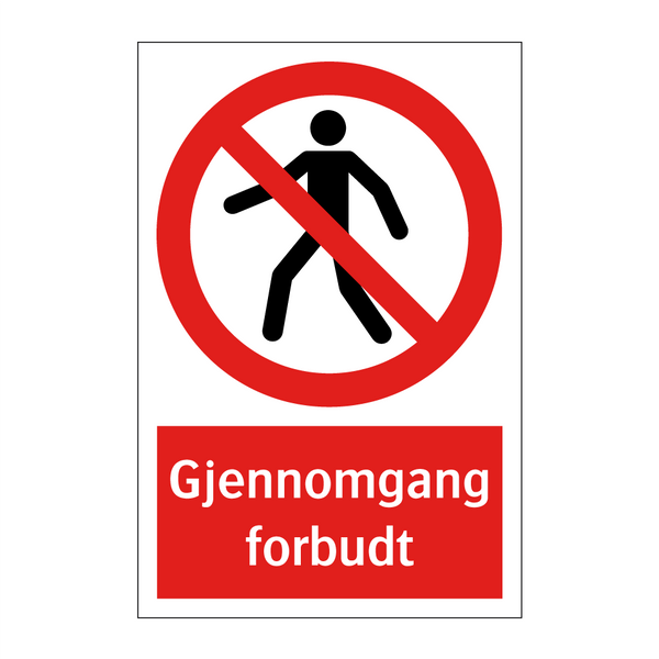Gjennomgang forbudt